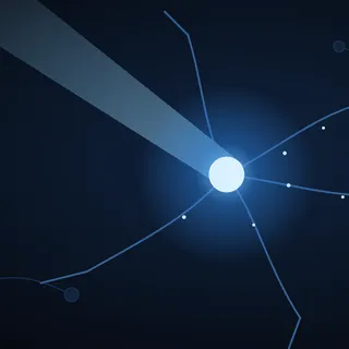 Illustration: a neuron responding to a pulse of light. NewsForce graphic