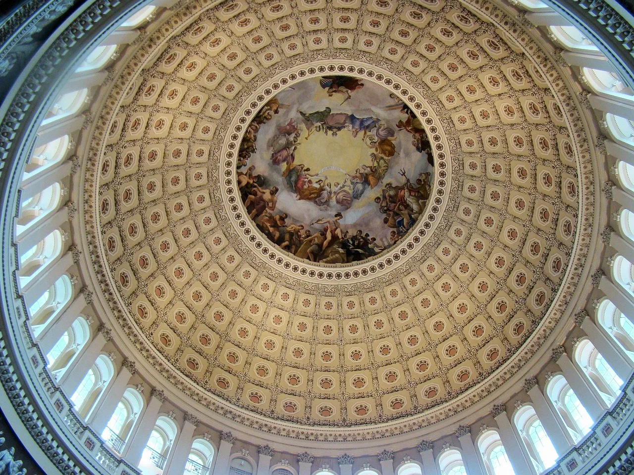 Inside the rotunda of the U.S. Capitol