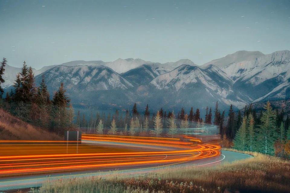 A highway through the mountains