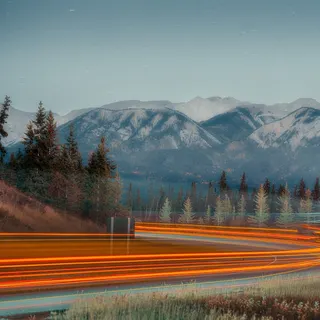 A highway through the mountains